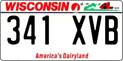 WI license plate 341XVB