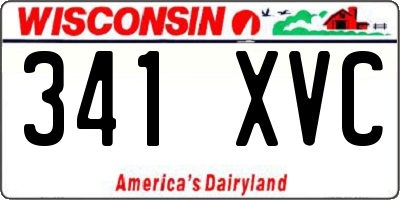 WI license plate 341XVC