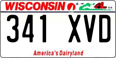 WI license plate 341XVD