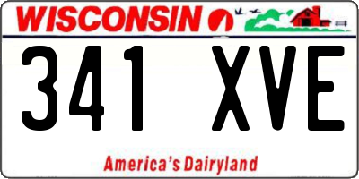 WI license plate 341XVE