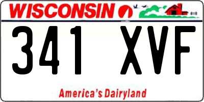 WI license plate 341XVF