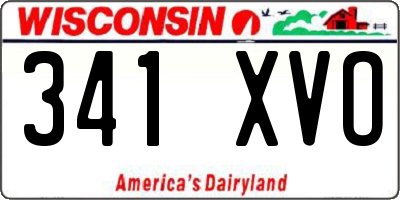 WI license plate 341XVO