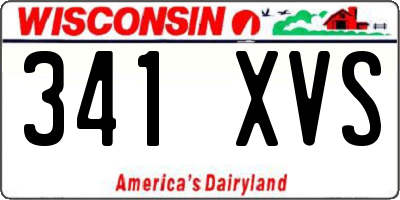 WI license plate 341XVS