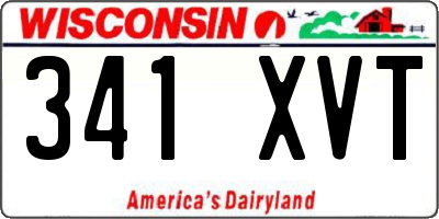 WI license plate 341XVT