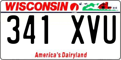 WI license plate 341XVU