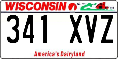 WI license plate 341XVZ