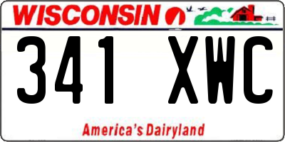 WI license plate 341XWC