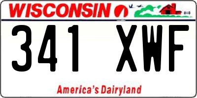 WI license plate 341XWF