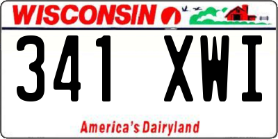 WI license plate 341XWI