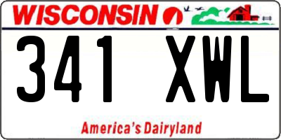 WI license plate 341XWL