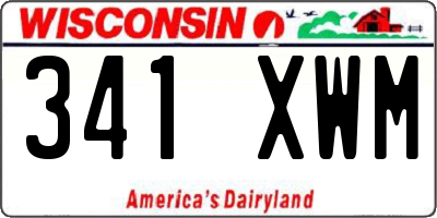 WI license plate 341XWM