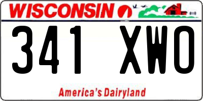 WI license plate 341XWO