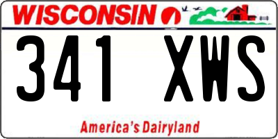 WI license plate 341XWS