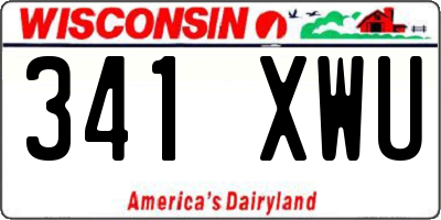 WI license plate 341XWU