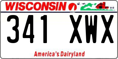 WI license plate 341XWX