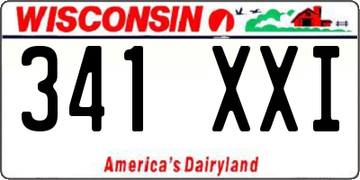WI license plate 341XXI