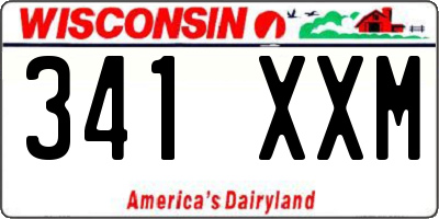 WI license plate 341XXM