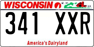 WI license plate 341XXR