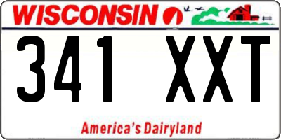 WI license plate 341XXT