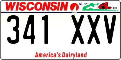 WI license plate 341XXV