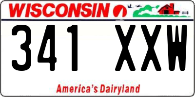 WI license plate 341XXW