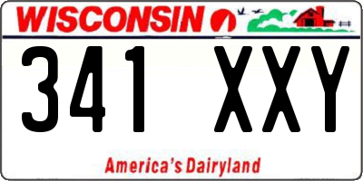 WI license plate 341XXY