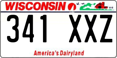WI license plate 341XXZ