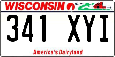 WI license plate 341XYI