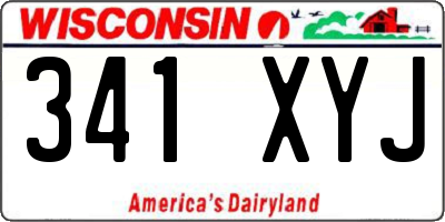 WI license plate 341XYJ