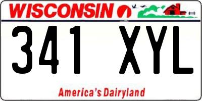 WI license plate 341XYL