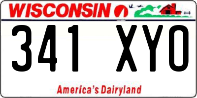 WI license plate 341XYO