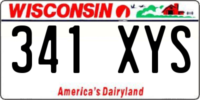 WI license plate 341XYS