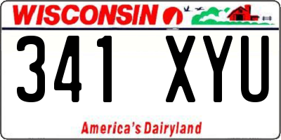 WI license plate 341XYU