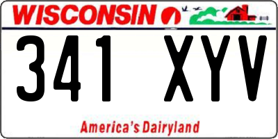 WI license plate 341XYV