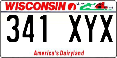 WI license plate 341XYX