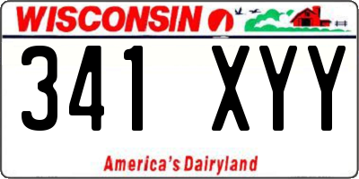 WI license plate 341XYY