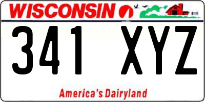 WI license plate 341XYZ