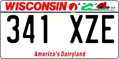 WI license plate 341XZE