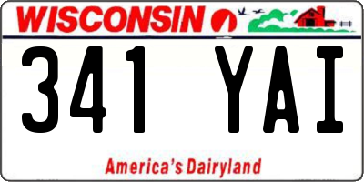 WI license plate 341YAI