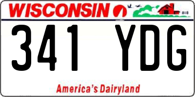 WI license plate 341YDG