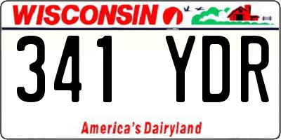 WI license plate 341YDR
