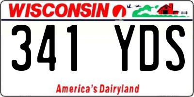 WI license plate 341YDS
