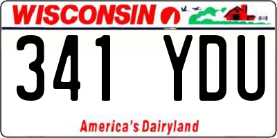 WI license plate 341YDU