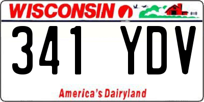 WI license plate 341YDV