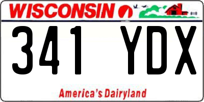 WI license plate 341YDX