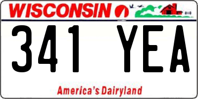 WI license plate 341YEA