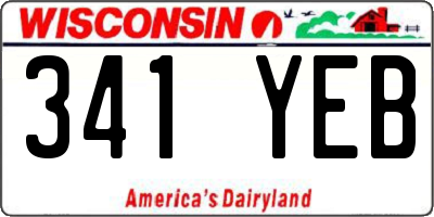 WI license plate 341YEB