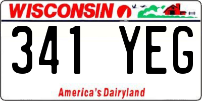 WI license plate 341YEG