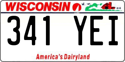 WI license plate 341YEI