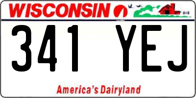 WI license plate 341YEJ